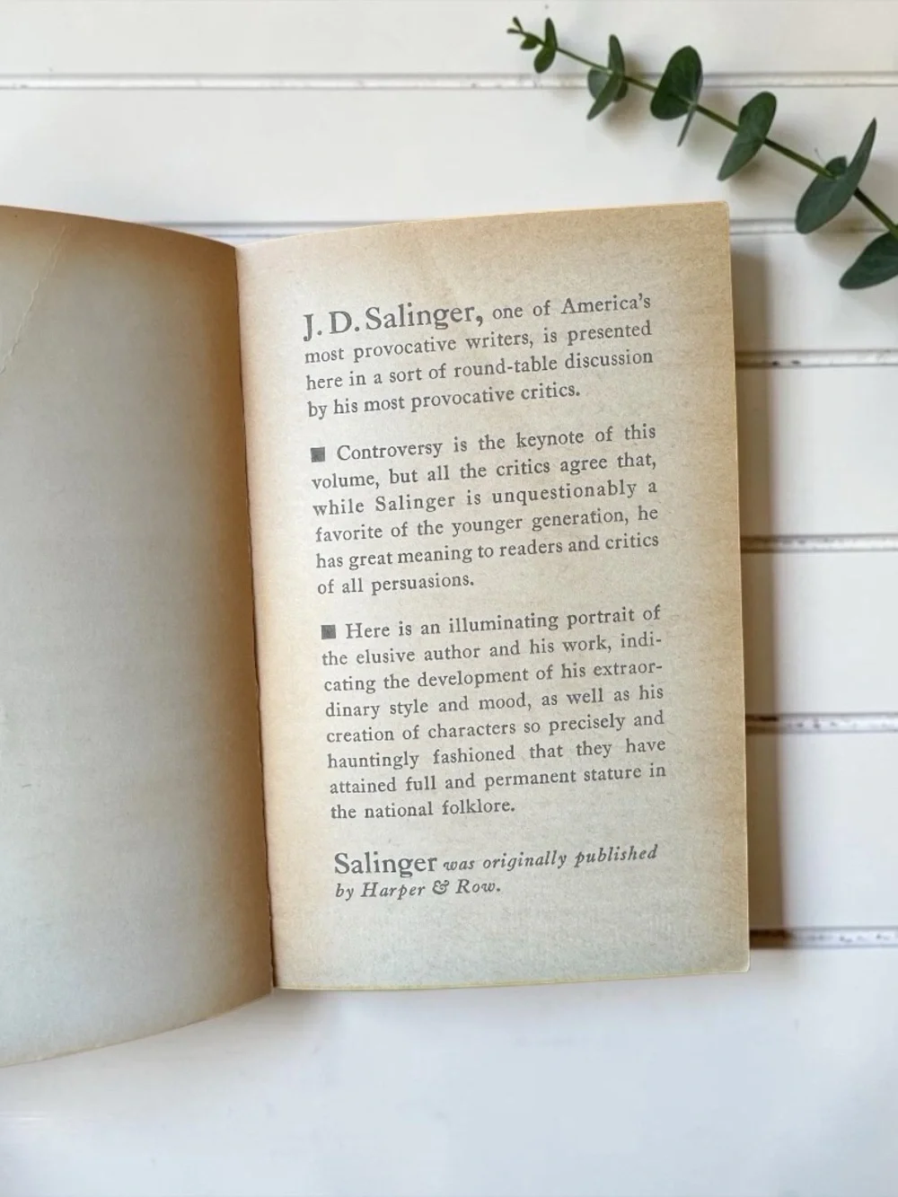 Vintage 1963 Salinger Critical & Personal Portrait J.D. Salinger MCM